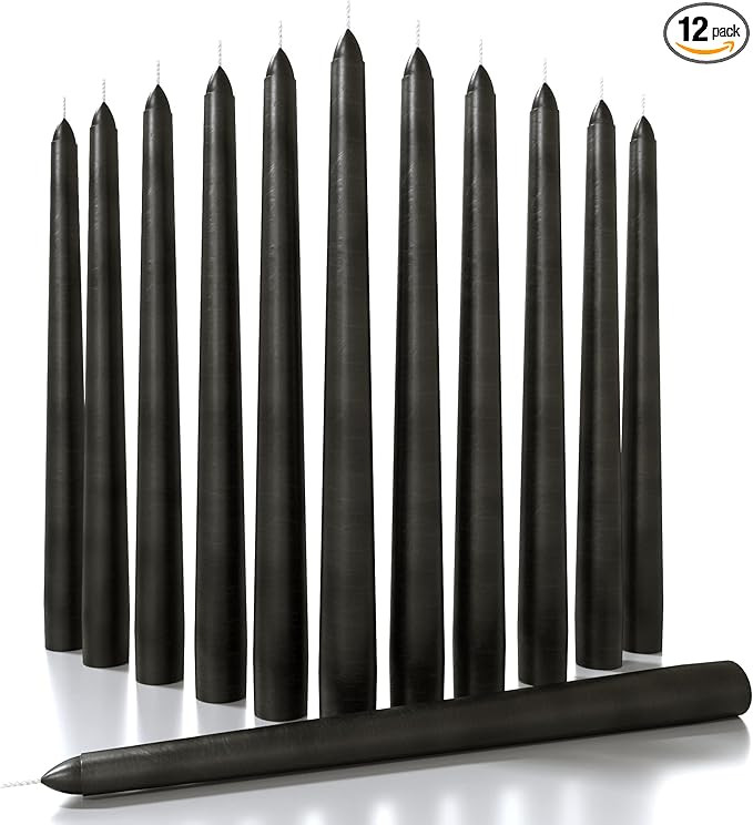 CANDWAX 12 inch Taper Candles Set of 12 - Dripless and Smokeless Candle Unscented - Slow Burning ... | Amazon (US)