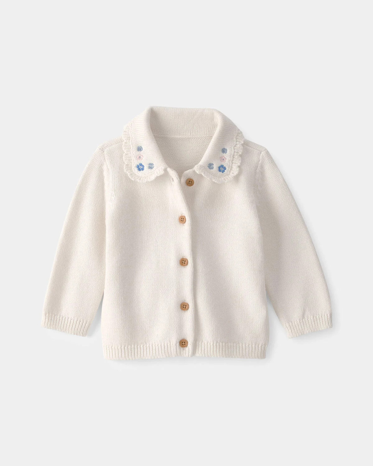 Baby Girl Floral Button-Up Cardigan Sweater - Ivory | Carter's Inc