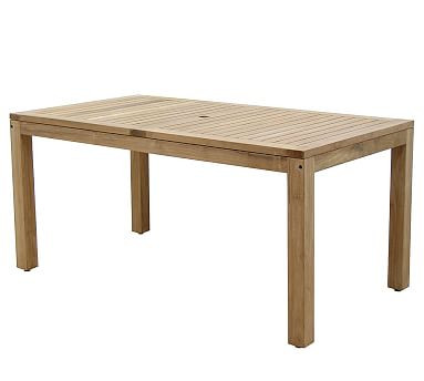 Tropez Faux Teak Rectangular Dining Table, Dune | Pottery Barn (US)