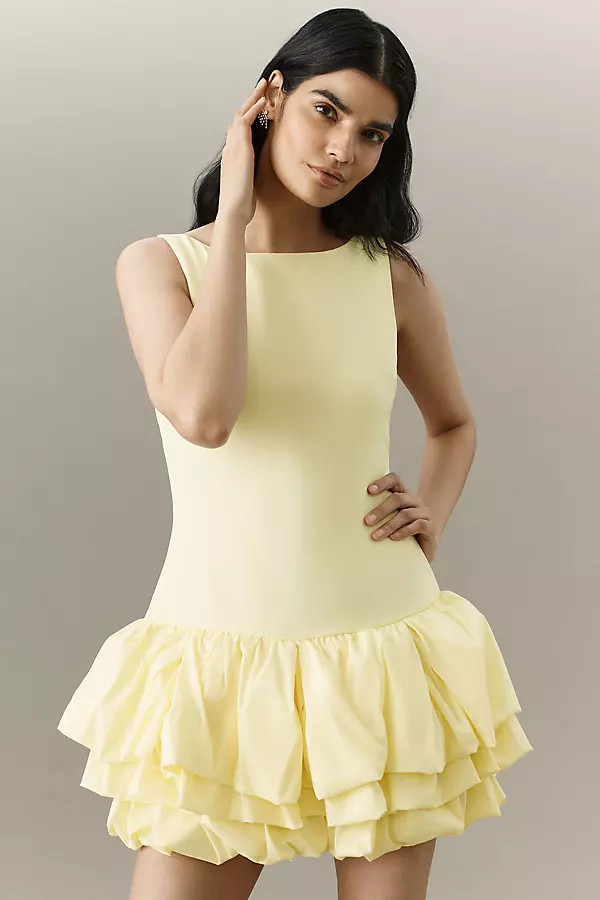 Endless Rose Sleeveless Ruffled Drop-Waist Mini Dress | Anthropologie (US)