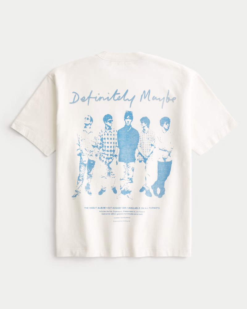 Boxy Heavyweight Oasis Graphic Tee | Hollister (UK)