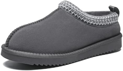 Women's Slippers Genuine Suede Platform Mini Boots Mens Faux Fur Warm Lining Winter Mules Cozy Wa... | Amazon (US)