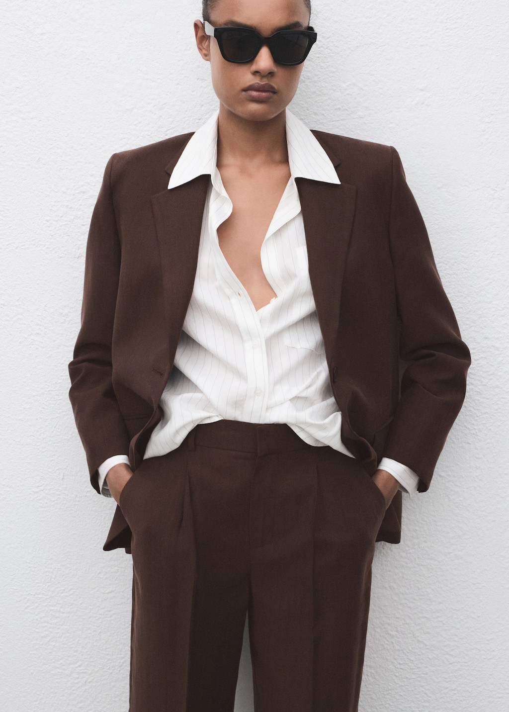 Straight pants suit lyocell | Mango (US/MX/AU)