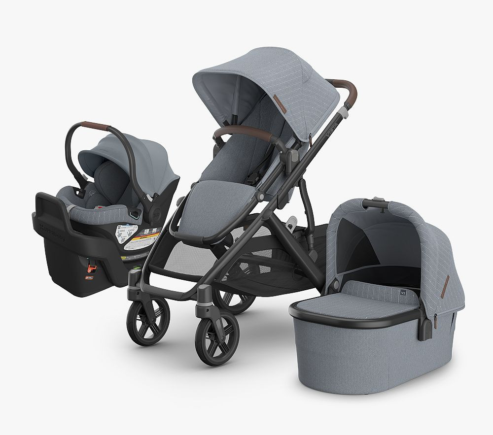 UPPAbaby(R) Vista(R) V3, Bassinet V3 and Aria(TM) Infant Cat Seat Bundle, Paige | Pottery Barn Kids