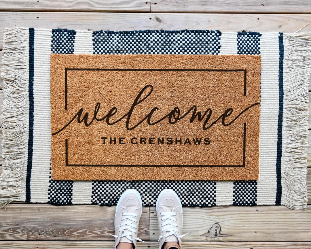 Welcome Doormat, Personalized Doormat, Custom Door Mat, Custom Doormat, Wedding Gift Ideas Housew... | Etsy (US)