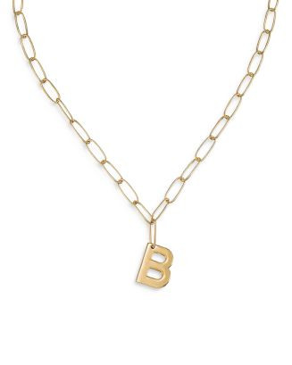 Ettika Paperclip Link Chain Initial Pendant Necklace in 18K Gold Plated, 18 | Bloomingdale's (US)