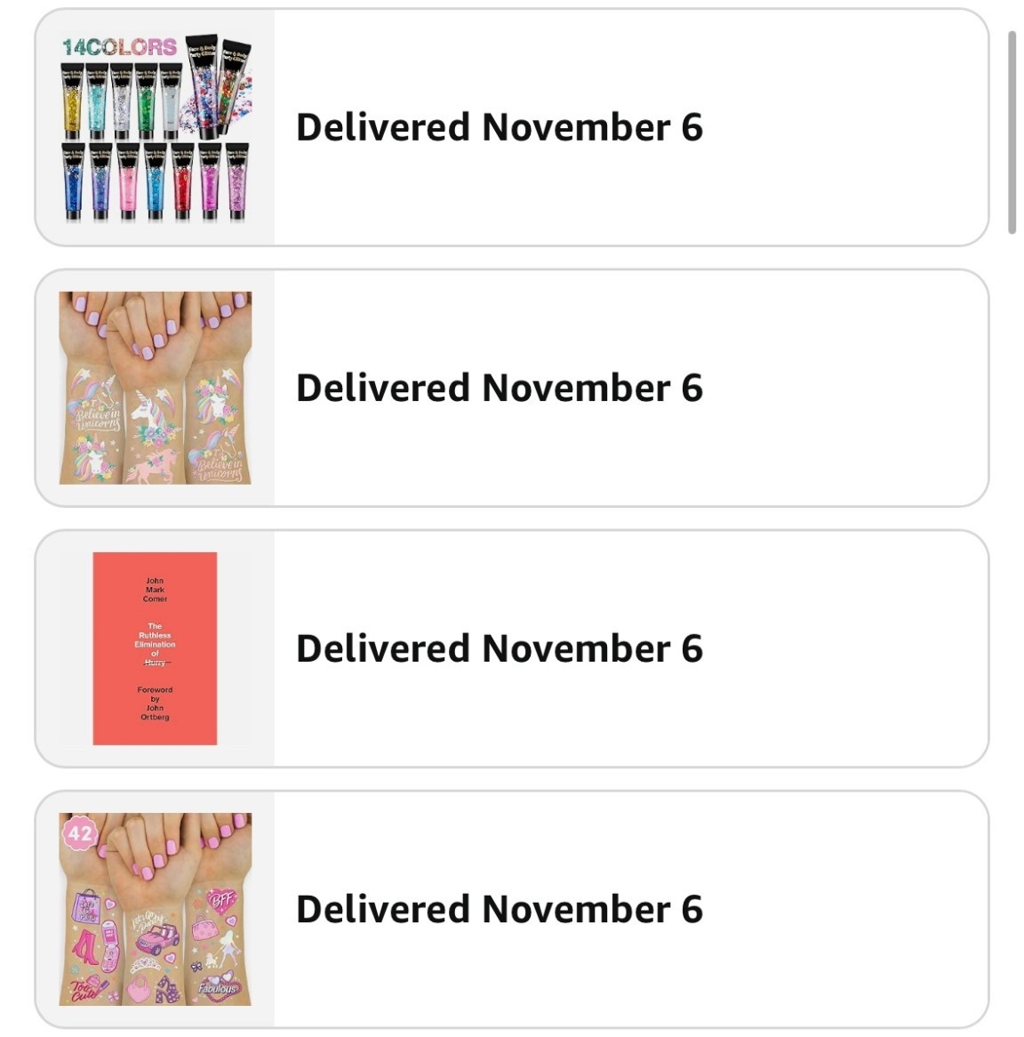 What I bought on Amazon last week: stocking stuffers for my mom & little girls, girl tattoos, little girl stocking stuffers, hair glitter, book for mom 

#LTKHoliday #LTKFindsUnder50 #LTKGiftGuide