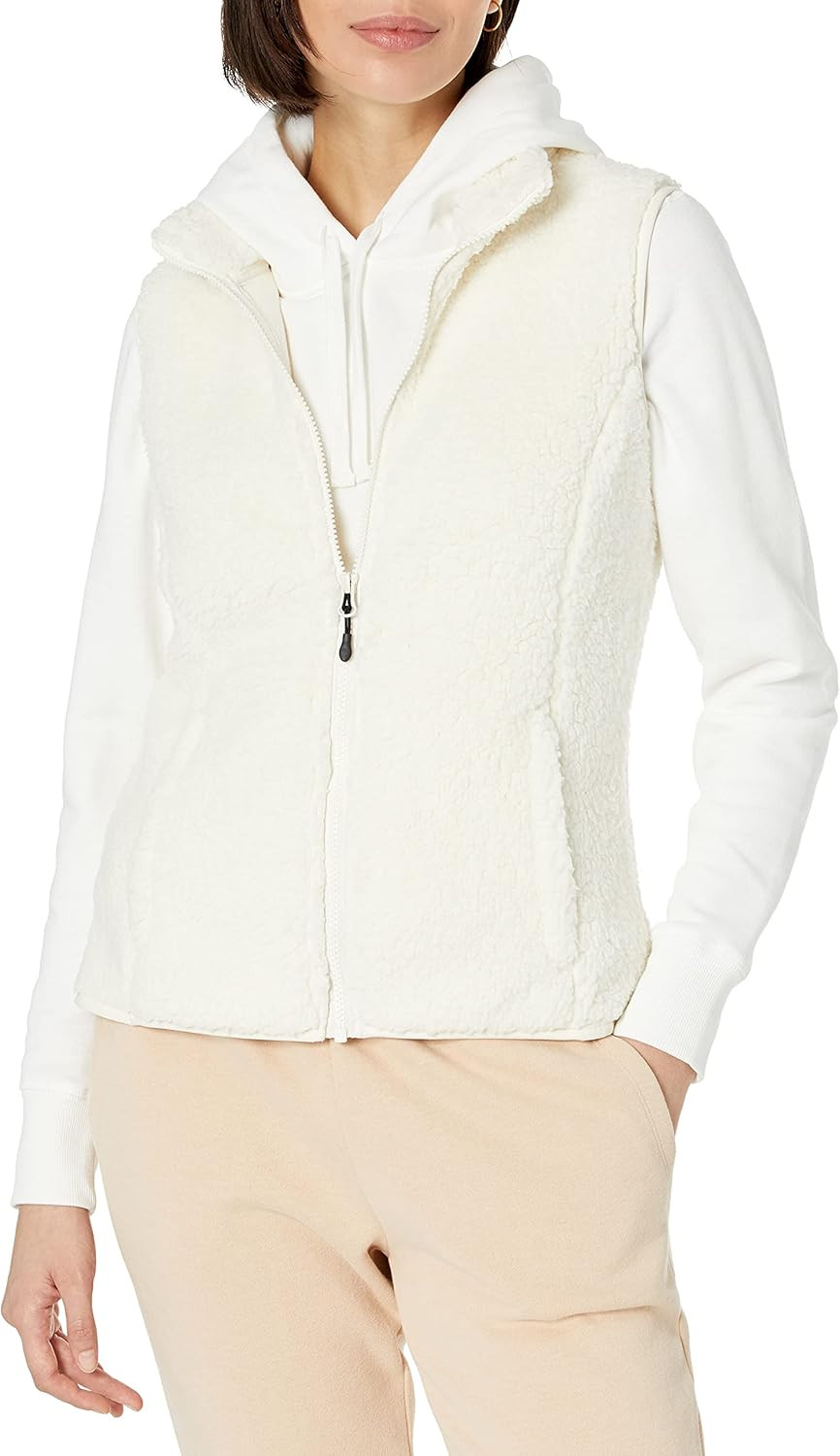 Amazon Essentials Women's Polar Fleece Lined Sherpa Vest | Amazon (US)