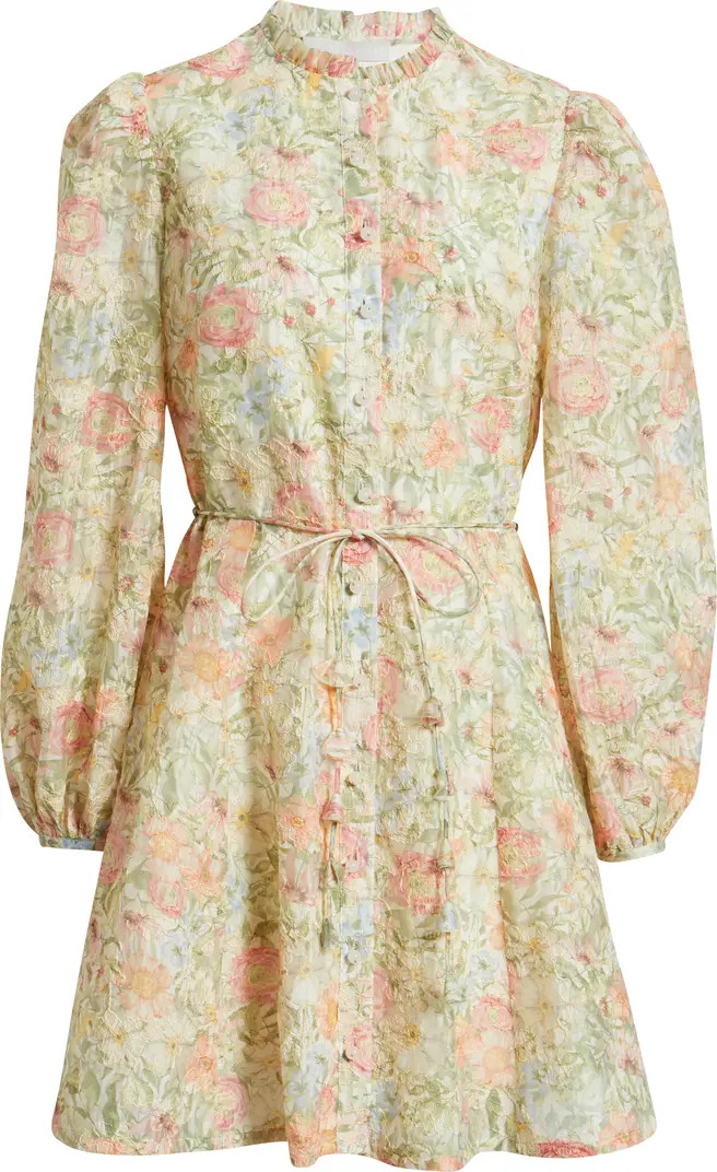 Floral Embroidered Button-Up Shirtdress | Nordstrom