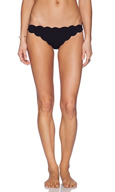Marysia Swim Scallop Bikini Bottom in Black from Revolve.com | Revolve Clothing (Global)