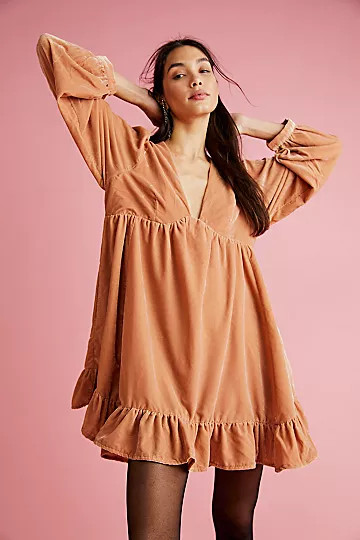 Estella Velvet Mini Dress | Free People (Global - UK&FR Excluded)