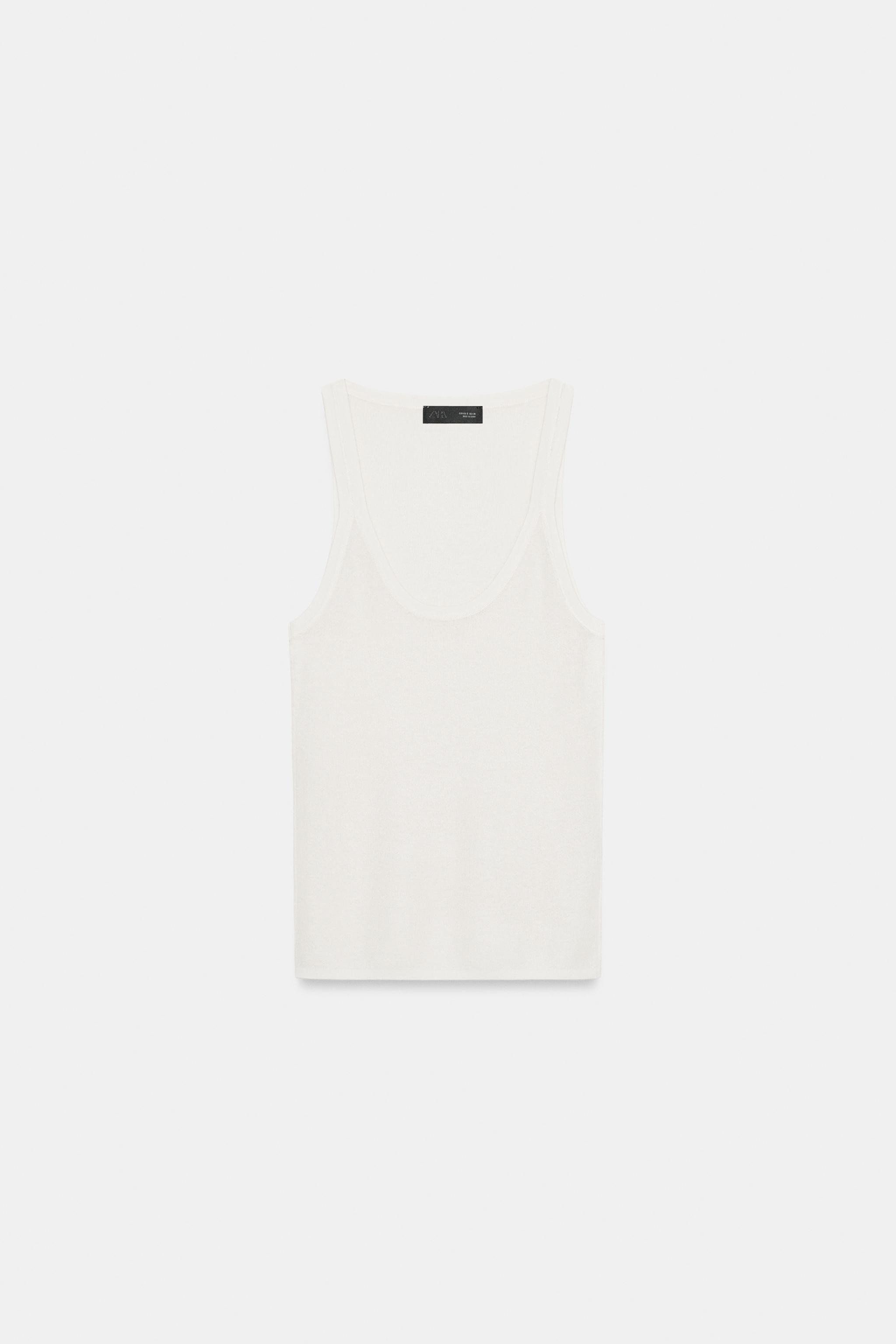 FINE KNIT SLEEVELESS TOP | Zara US