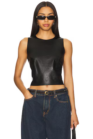 Commando Faux Leather Shell Top in Black from Revolve.com | Revolve Clothing (Global)