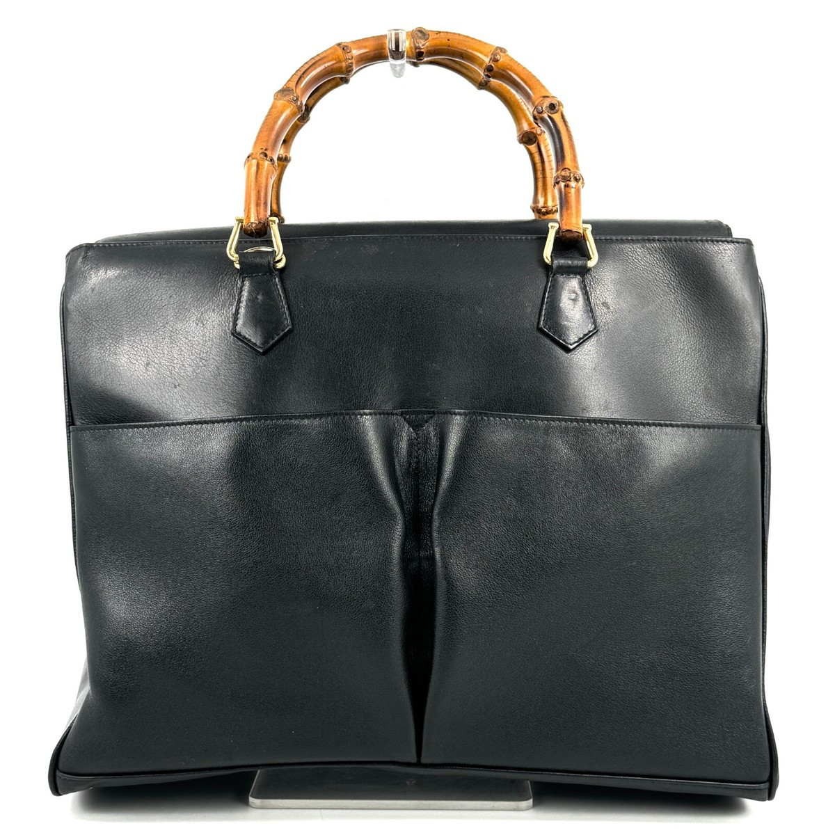GUCCI Bamboo Hand Bag Leather Business From Japan | eBay US