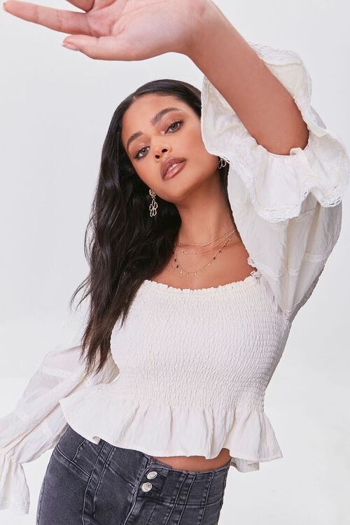 Recycled Smocked Flounce Top | Forever 21 (US)