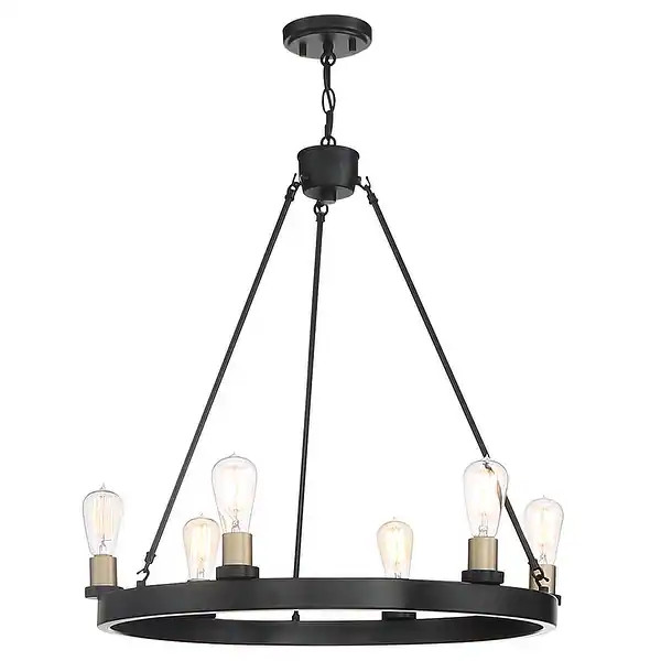 The Gray Barn Highclere 6-light Wagon Wheel Farmhouse Chandelier | Bed Bath & Beyond