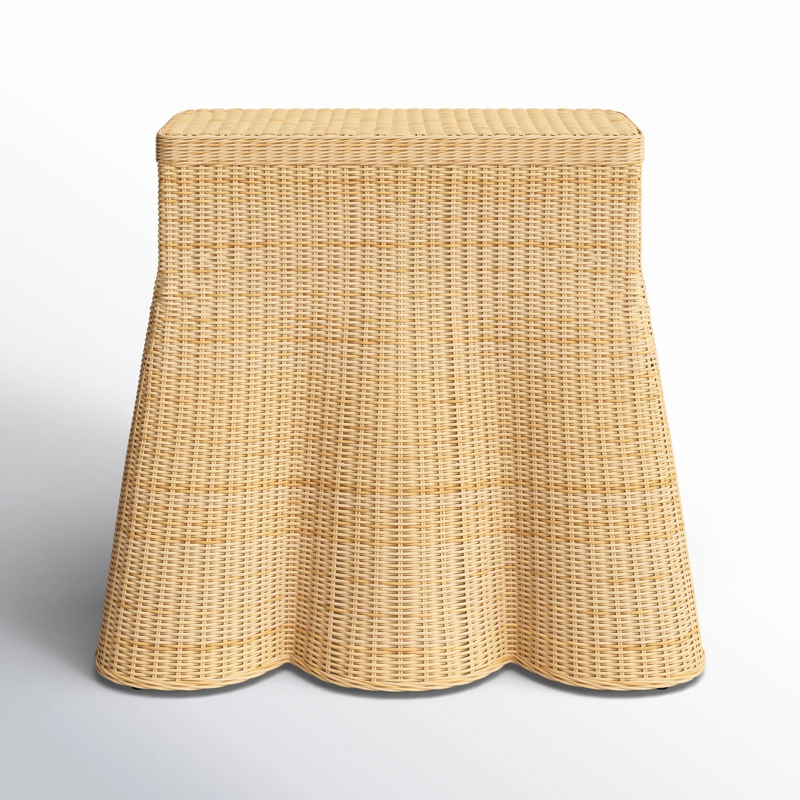 Cabo 36" Scalloped Rattan Console Table | Birch Lane