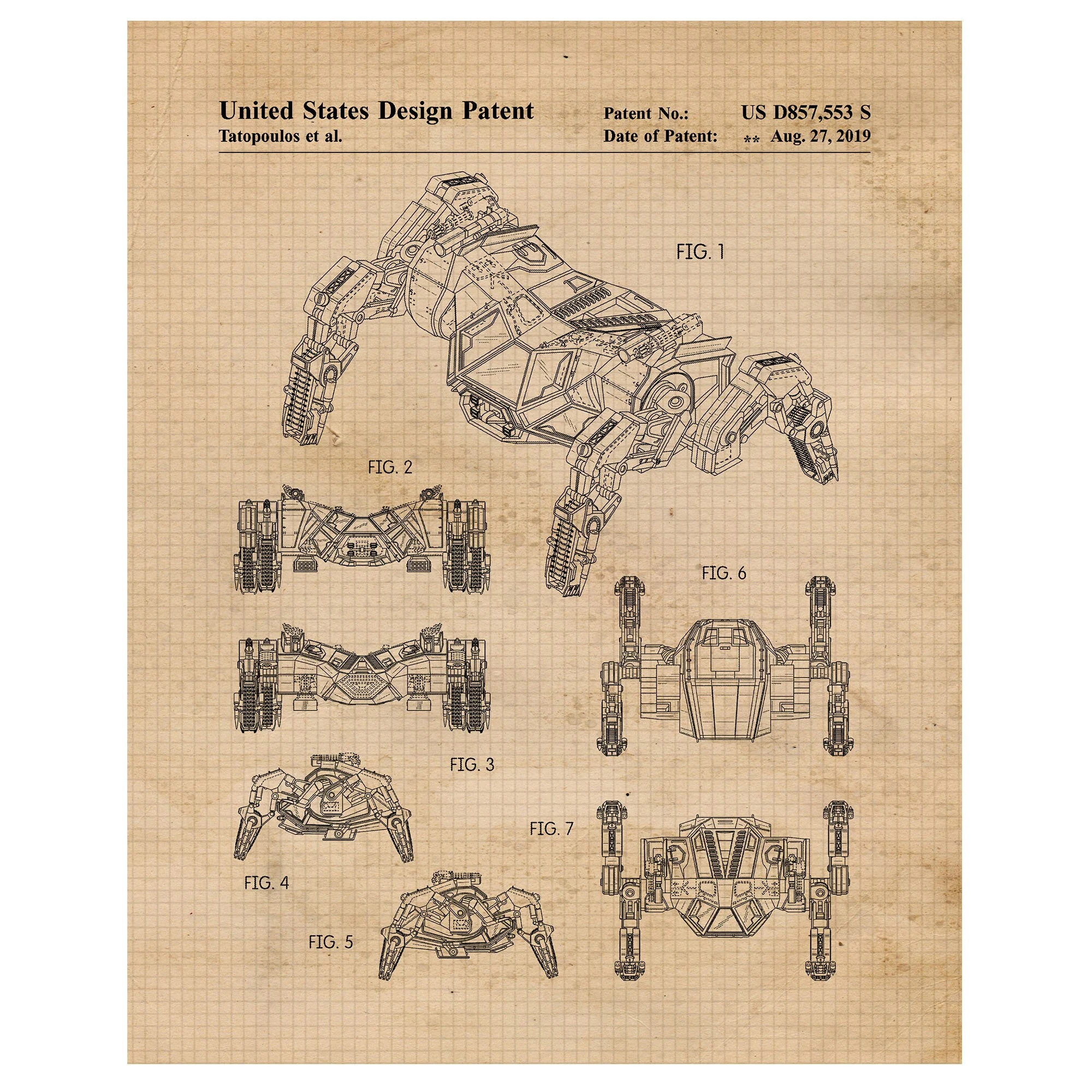 Classic Dark Knight Crawler Superhero Patent Prints, 1 Unframed Photo, Wall Art Decor Gifts for Home Batman Office Student Teacher ComicCon | Etsy (Global)