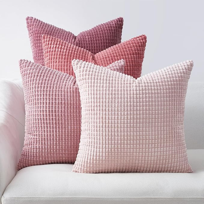 Topfinel Aesthetic Pink Room Decor Throw Pillows Covers for Couch Living Room Bedroom, Coquette R... | Amazon (US)