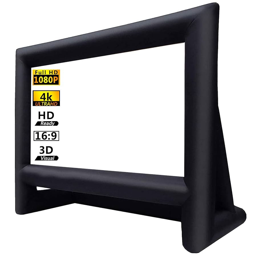 16ft Inflatable Movie Screen Outdoor Projector Screen with Air Blower Storage Bag - Front/Rear Pr... | Amazon (US)