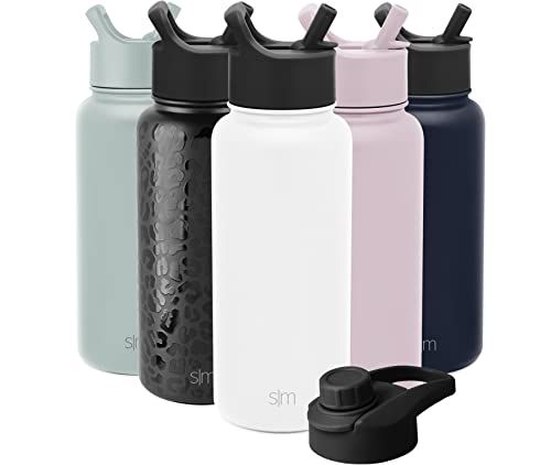 Simple Modern Water Bottle with Straw and Chug Lid Vacuum Insulated Stainless Steel Metal Thermos... | Amazon (US)