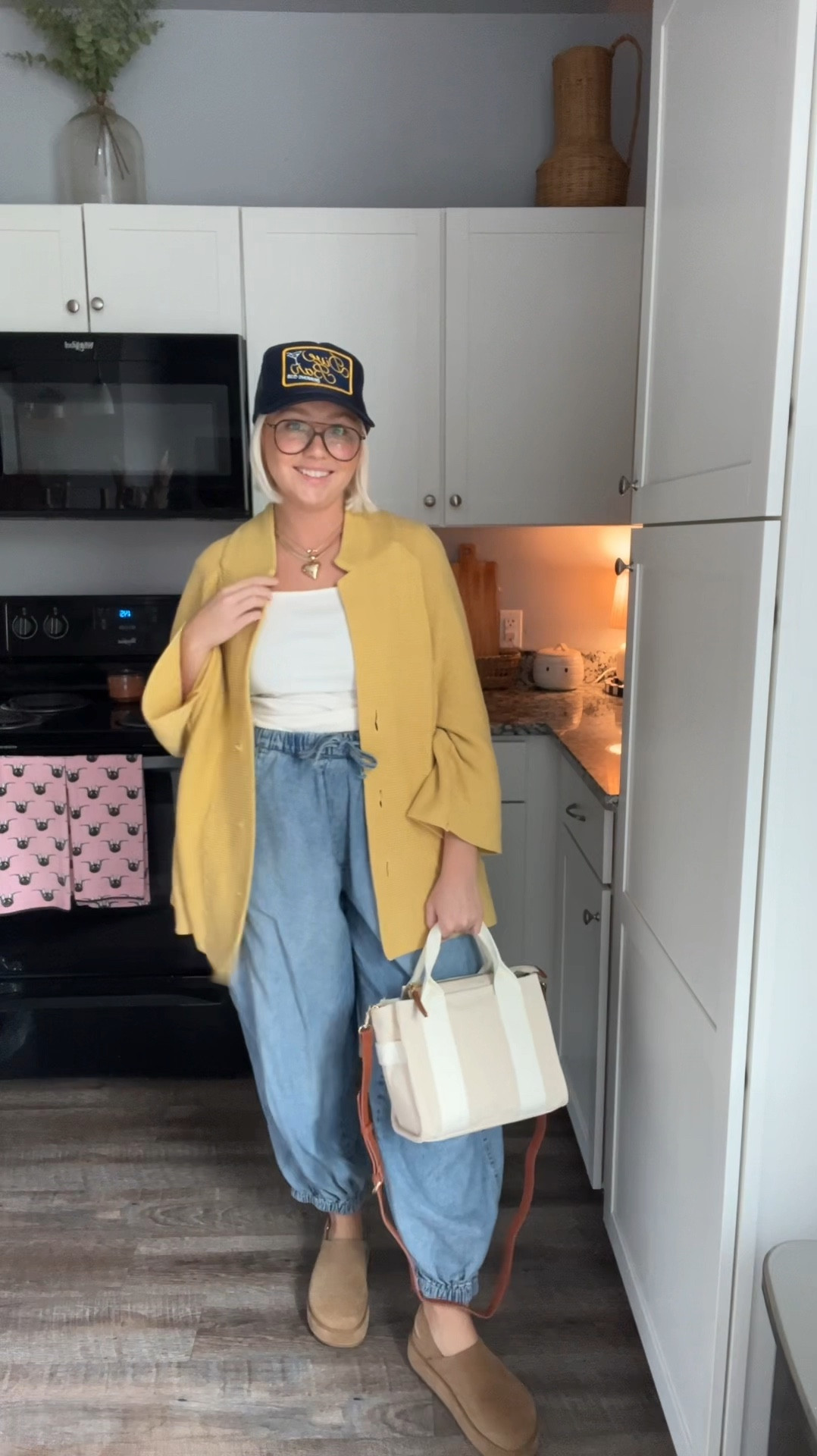 Wearing a medium in the joggers- they run large // cardigan is thrifted (no tag) 



#LTKFindsUnder50 #LTKMidsize #LTKBacktoSchool