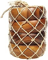 Acacia Wood Hand-Carved Set of 4 Calabash Bowls 4" | Amazon (US)