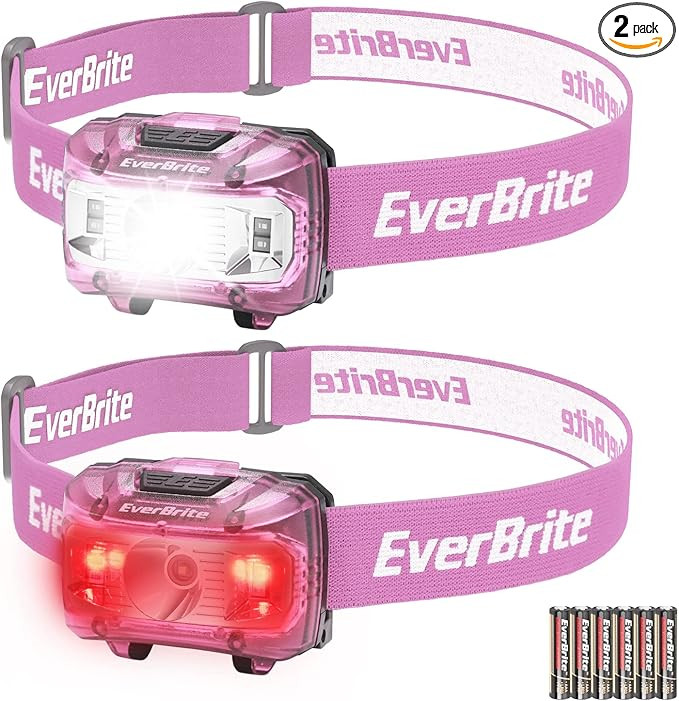 EverBrite Headlamp, 2 Pack Kids Headlamp with Red Light and Memory Function, Head Lamp for Adults... | Amazon (US)
