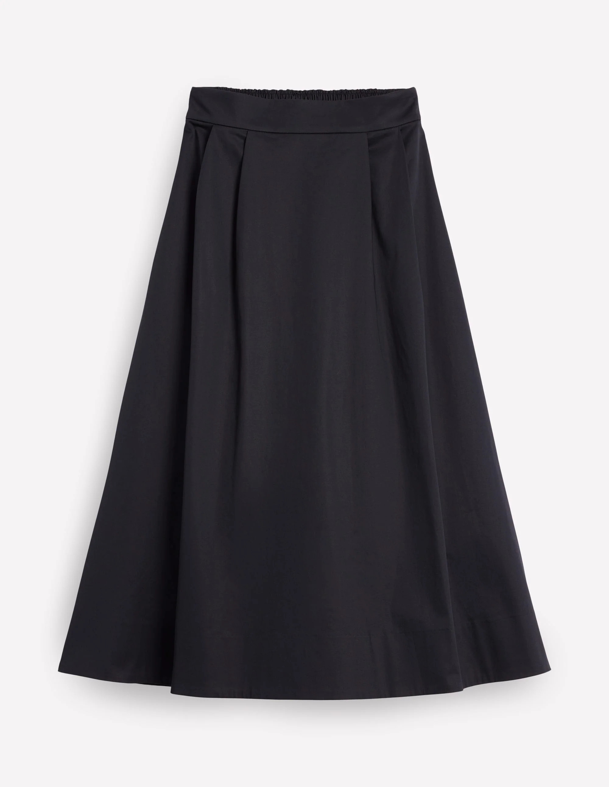 Isabella Cotton Sateen Skirt-Black | Boden UK