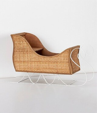 Southern Living Blue Christmas Collection Rattan Sleigh Decor | Dillard's | Dillard's