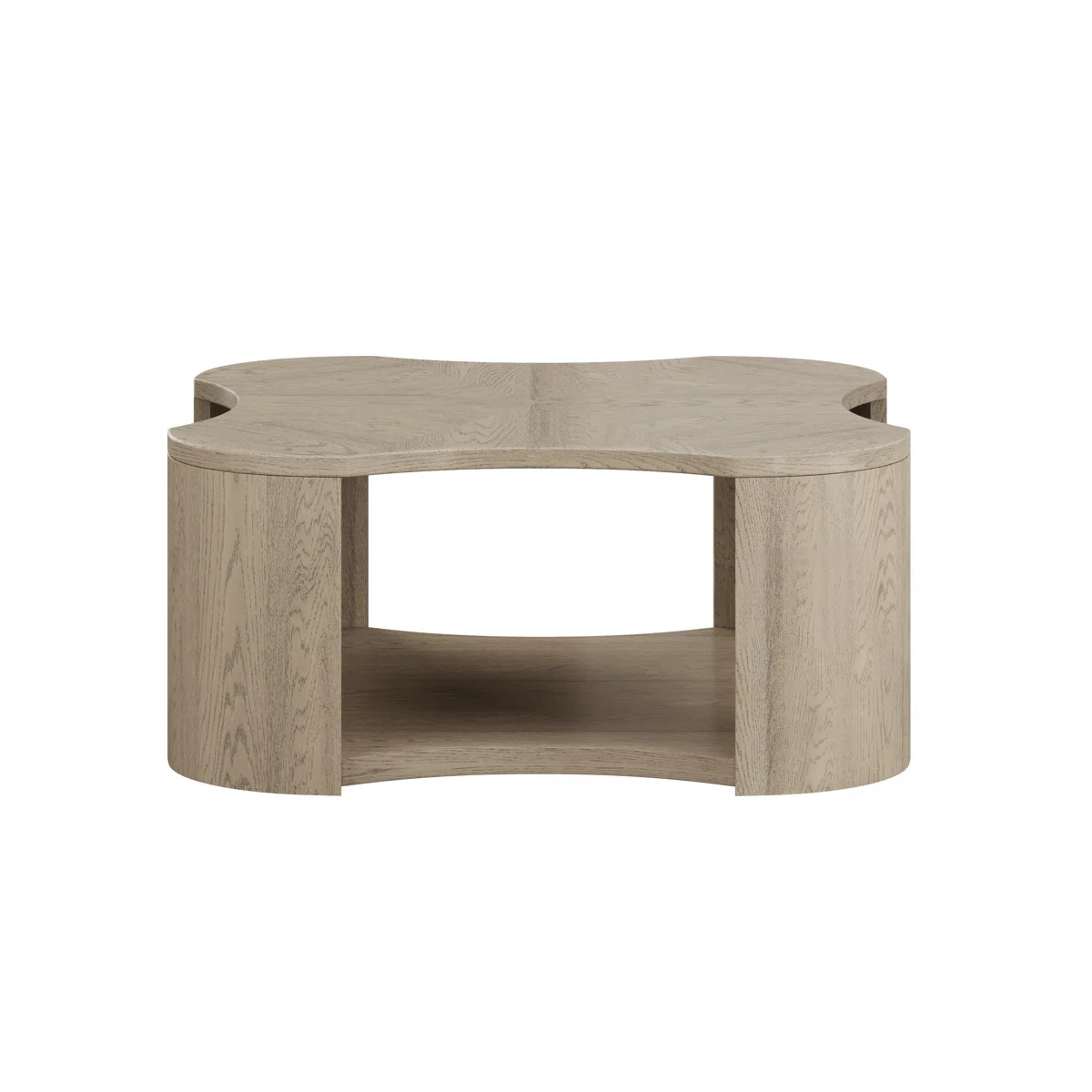 Mong Weathered Beige Wood Abstract Coffee Table with Hidden Casters by "Ivy Bronx" | Wayfair North America