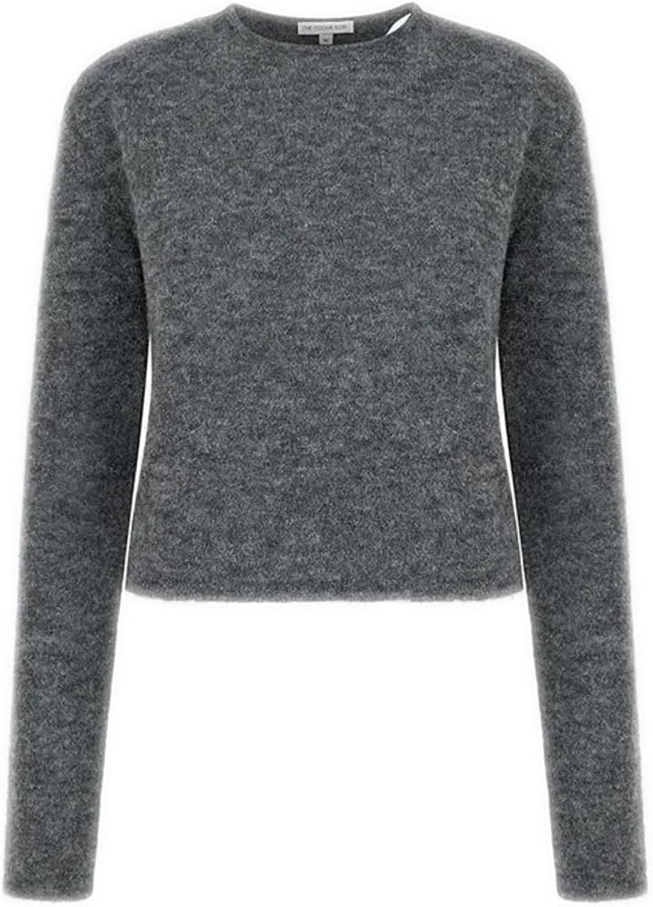 Sexy Back Hollow Out Grey Knitted Women's Pullover Solid Cut Out Cropped Lady Sweater Autumn Stre... | Amazon (US)