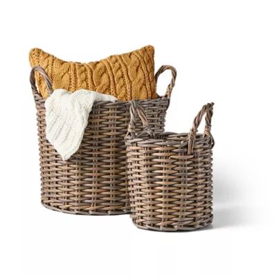 Bee & Willow™ Home Round Basket in Grey | Bed Bath & Beyond | Bed Bath & Beyond