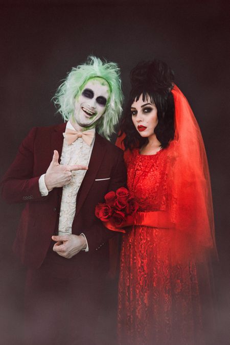 Beetlejuice & Lydia Deetz. ❤️ #halloween #costume #couplescostume 

#LTKHalloween
