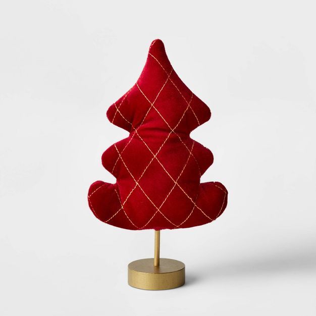 10" Decorative Fabric Christmas Tree Dark Red - Wondershop™ | Target