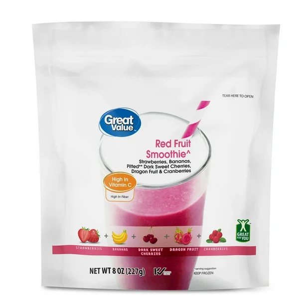 Great Value Red Fruit Smoothie, 8 Oz - Walmart.com | Walmart (US)