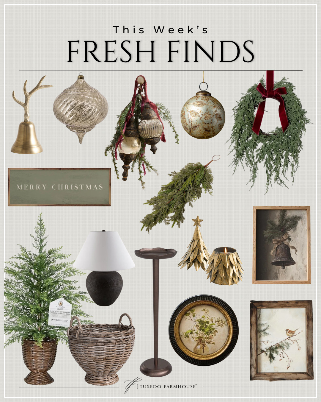 This week’s fresh finds are giving me all the classic Christmas charm! 🌲 Beautiful greenery, vintage-inspired ornaments, warm brass accents and nostalgic artwork make these pieces so easy to mix into your holiday decor. Perfect for adding a little old-fashioned Christmas character throughout your home!

#LTKHome #LTKSeasonal #LTKHoliday #ChristmasDecor #HolidayDecor #AmazonHome #ChristmasFinds #VintageChristmas 

 #LTKSeasonal #LTKHome #LTKSaleAlert