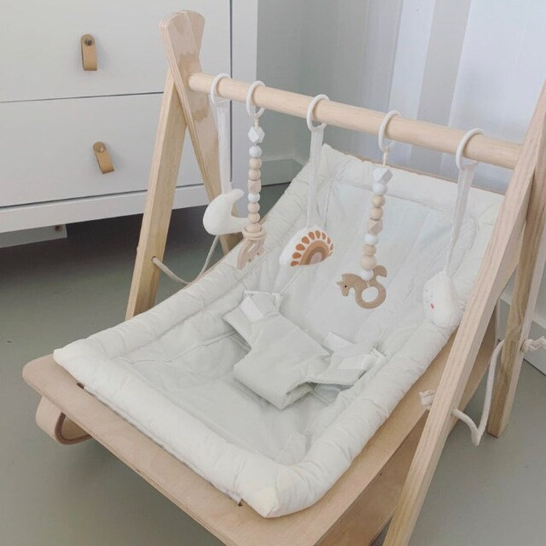 Handmade Natural Wood Baby Gym, Wooden Play Gym for Wooden Baby Rockers, for Wooden Baby Bouncers... | Etsy (US)