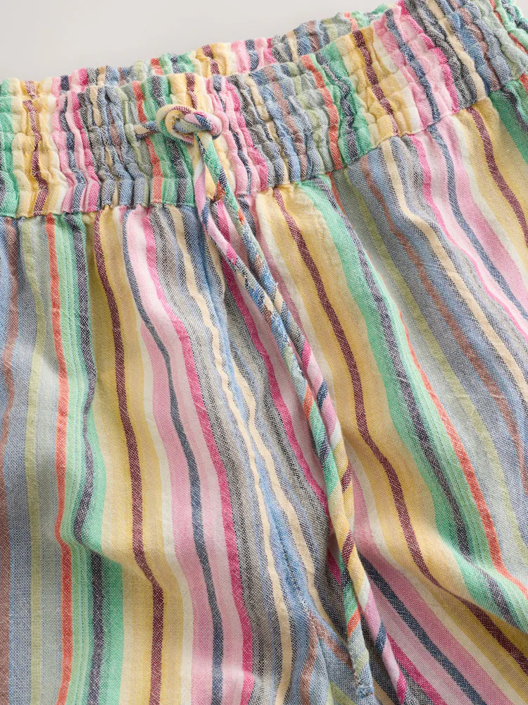 Multi Stripe Pull On Wide Leg Trousers | Next EU
