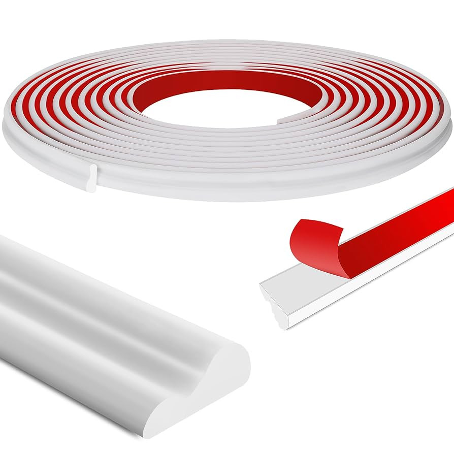 moonoom 20 Ft x 0.9''Wall Decoration Molding Trim,Self-Adhesive 3D Chair Rail Panel Molding, Flex... | Amazon (US)