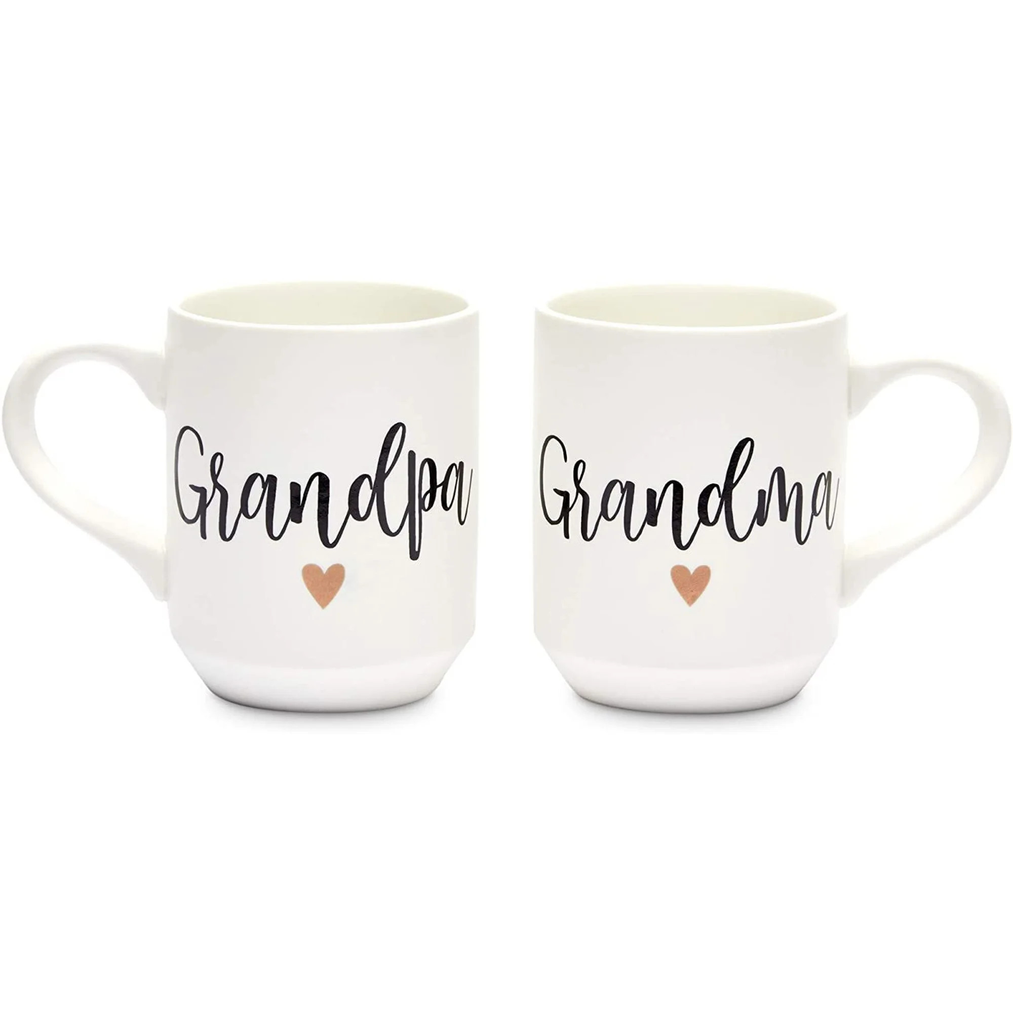 2 Piece Grandma and Grandpa Mugs Set for Coffee, Tea, Grandparent Announcement Gifts (15 oz) | Walmart (US)