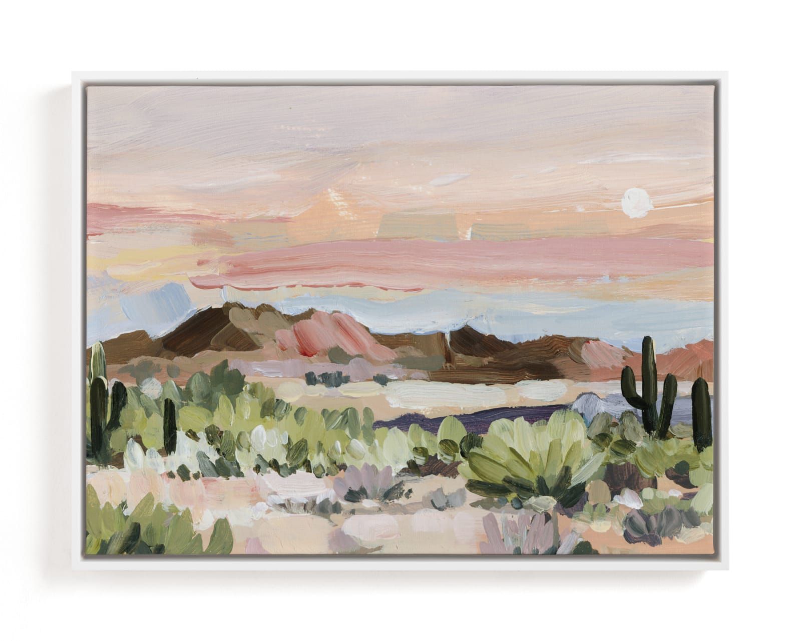 "Arizona Desert Sunset" - Painting Limited Edition Art Print by Shina Choi. | Minted