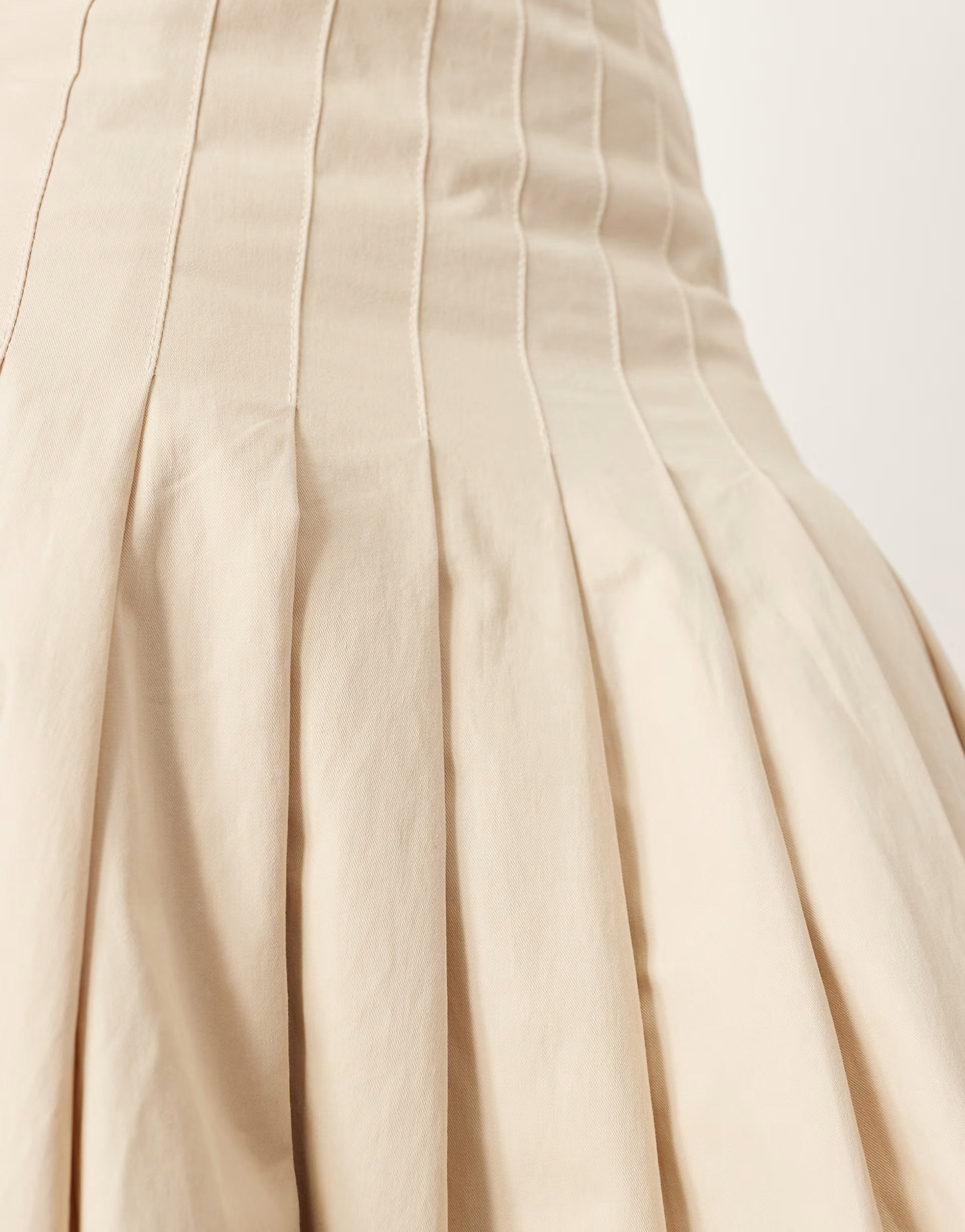 ARRANGE ultimate structured pleated maxi skirt in off white | ASOS (Global)