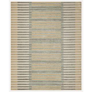 Nordic Ivory Multicolor 8 ft. x 10 ft. Linear Contemporary Area Rug | The Home Depot