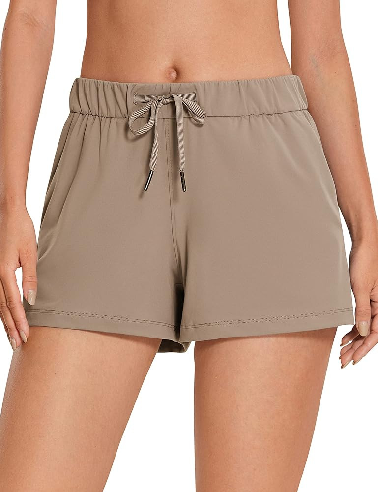 CRZ YOGA Shorts for Women, Stretch Athletic Workout Shorts, Lounge Hiking Running Casual Travel G... | Amazon (US)