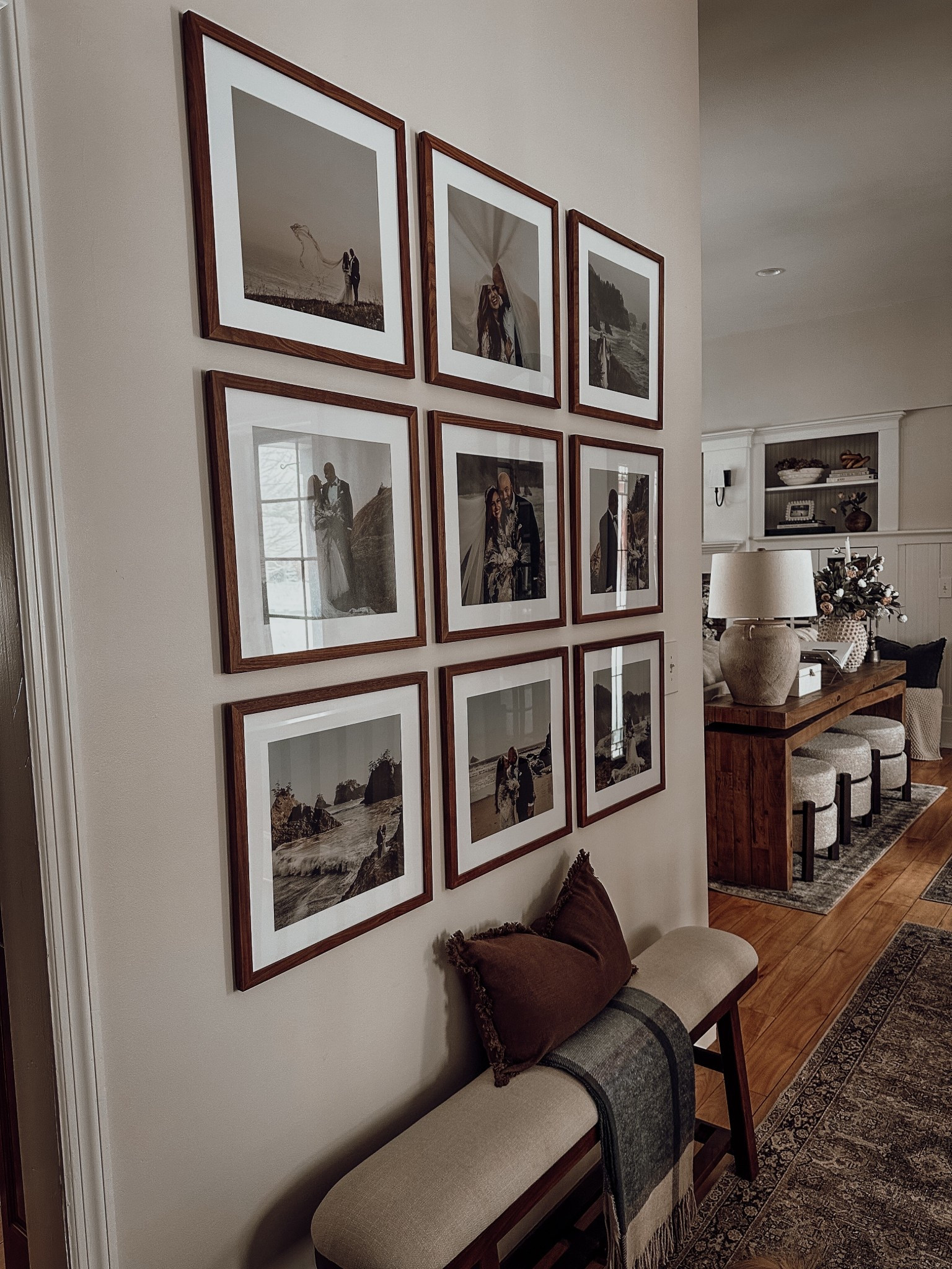 Gallery wall large matted frames from Amazon. 

#LTKHome