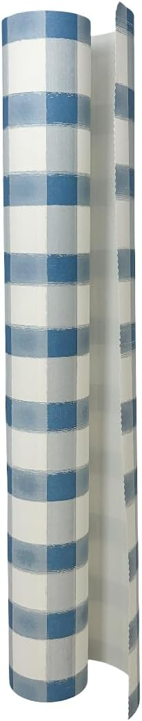 Paper Table Runner Roll - Blue White Buffalo Check Plaid Pattern for Parties or Weddings - Disposable Table Runner American Made | Amazon (US)