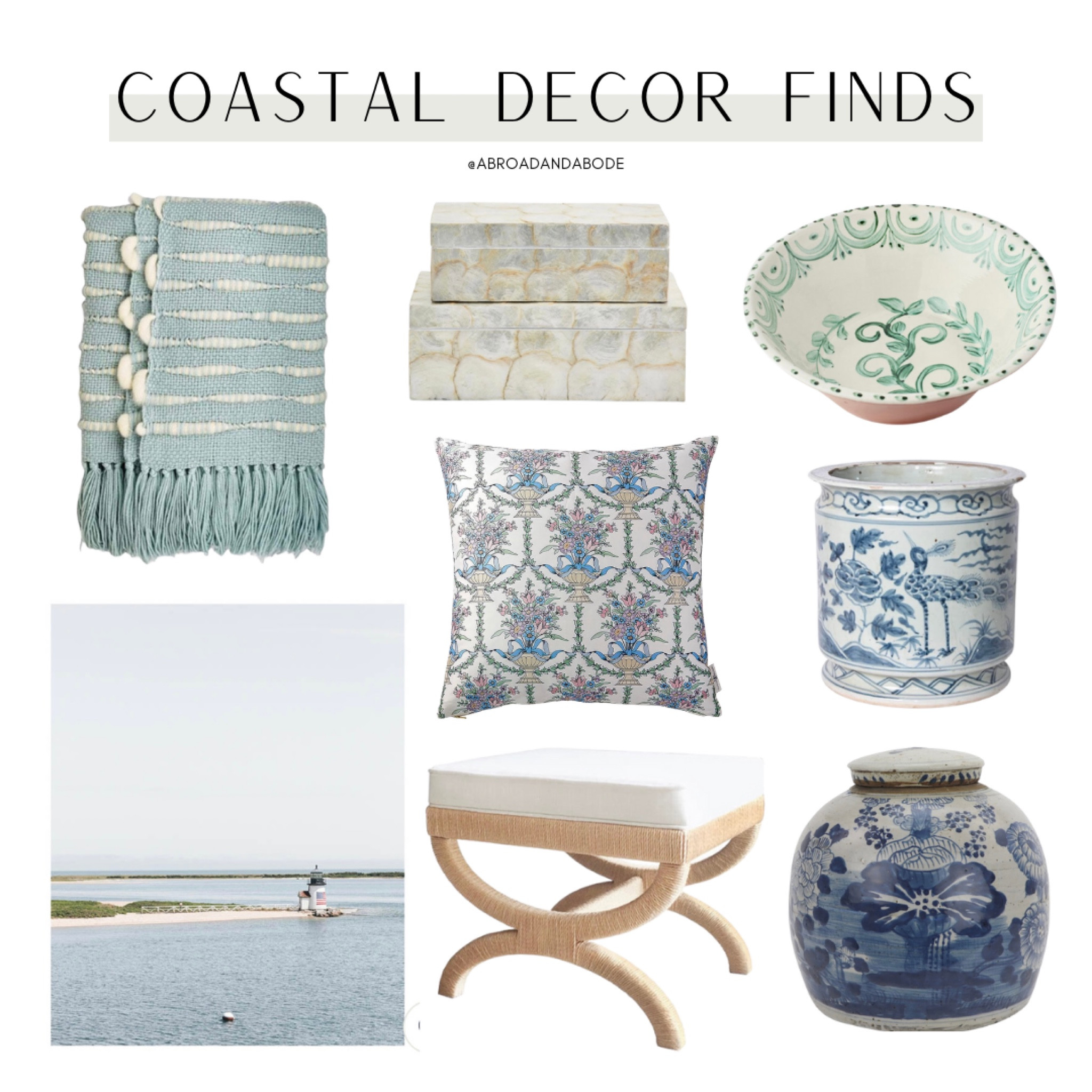 Coastal Decor You’ll Love!

Coastal decor, coastal home, coastal modern, home finds, wall art, bench, throw blanket, decorative pillow, home decor, blue and white decor 

#LTKhome #LTKunder100 #LTKunder50