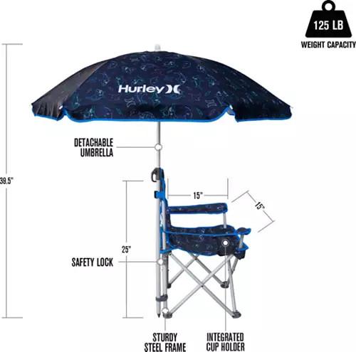 Hurley Kids' Quad Chair with Umbrella | Dick's Sporting Goods