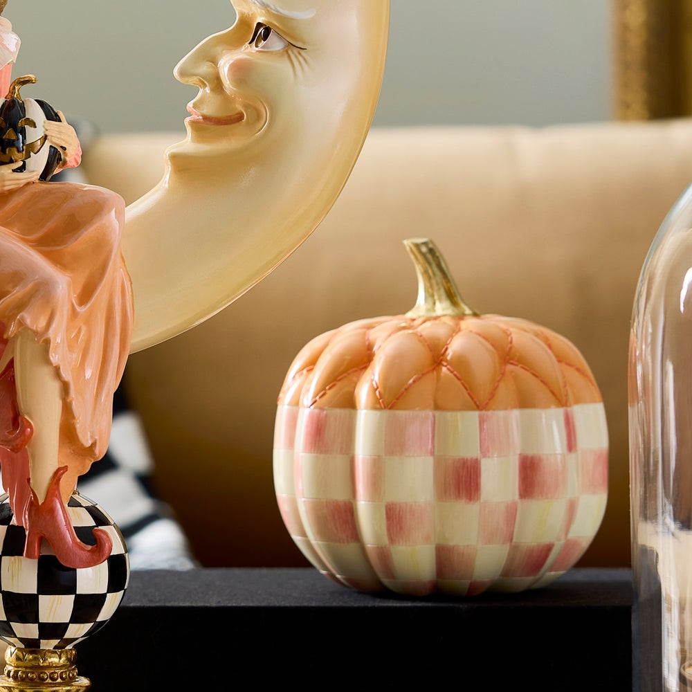 Rosy Check Fairytale Quilted Pumpkin | MacKenzie-Childs